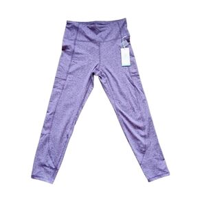 NWT Balance Collection Leggings M Purple High Waist Dry-Wik Stretch